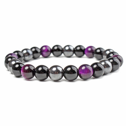 Simple Style Color Block Stone Beaded Unisex Bracelets