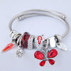 Fairy Style Animal Stainless Steel Plating Inlay Artificial Crystal Cuff Bracelets