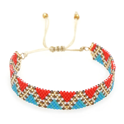 Ethnic Style Sweet Simple Style Heart Shape Glass Wholesale Bracelets