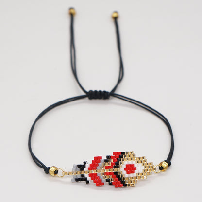 Ethnic Style Sweet Simple Style Heart Shape Glass Wholesale Bracelets