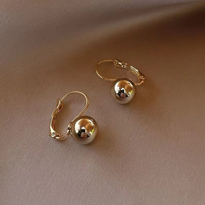 1 Pair Retro Ball Plating Alloy Earrings