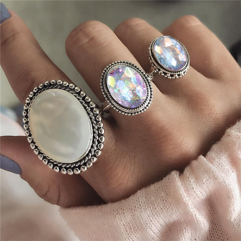 Retro Punk Tortoise Round Snake Alloy Plating Hollow Out Inlay Artificial Gemstones Opal Gold Plated Silver Plated Women's Open Ring Rings