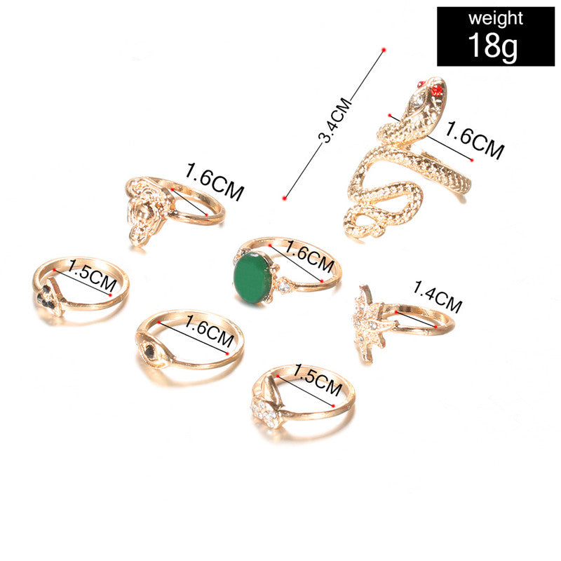 Retro Punk Tortoise Round Snake Alloy Plating Hollow Out Inlay Artificial Gemstones Opal Gold Plated Silver Plated Women's Open Ring Rings