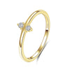 Ins Style Korean Style Round Sterling Silver Plating Inlay Zircon 14k Gold Plated Rhodium Plated Rings