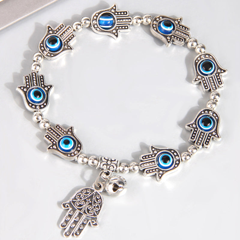 Vintage Style Devil's Eye Palm Alloy Resin Wholesale Bracelets