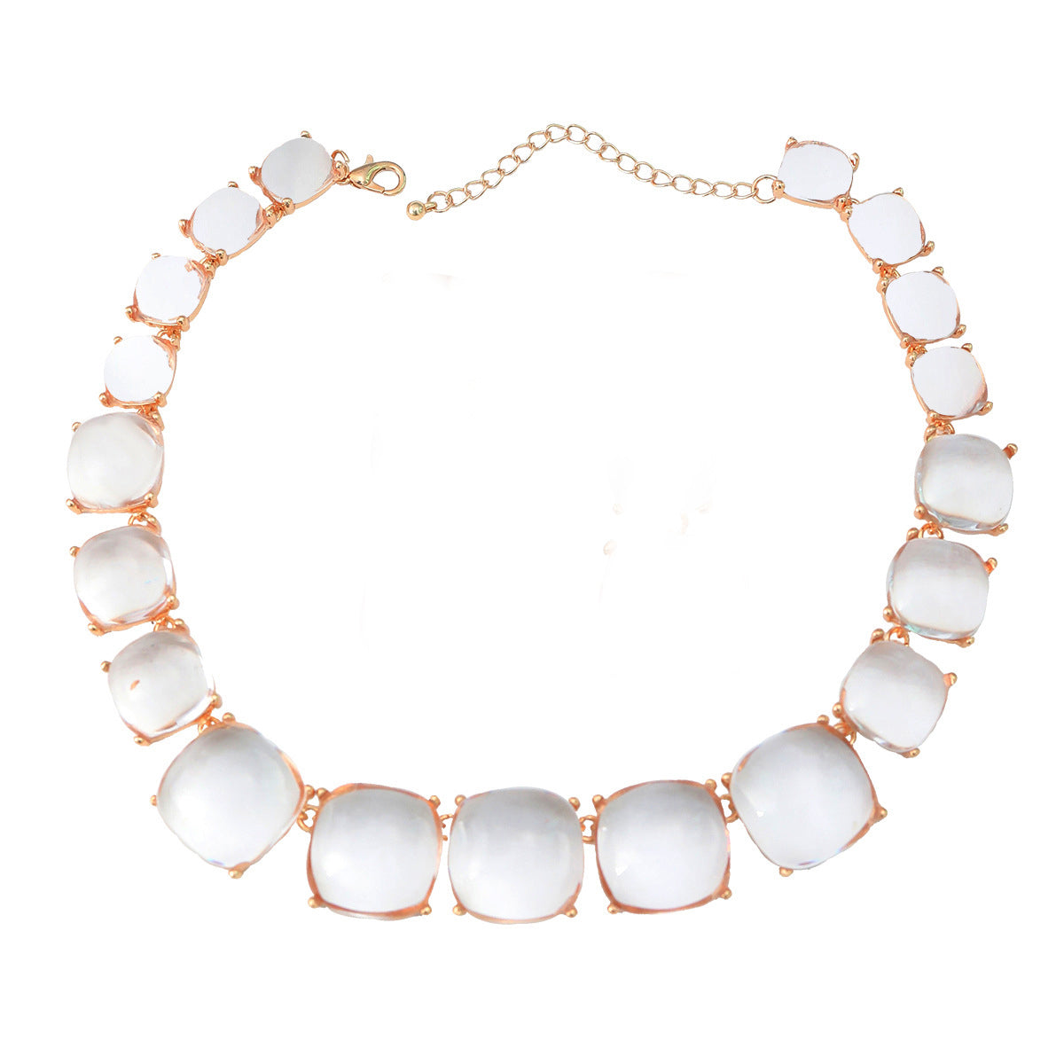 Elegant Glam Square Resin Alloy Wholesale Necklace