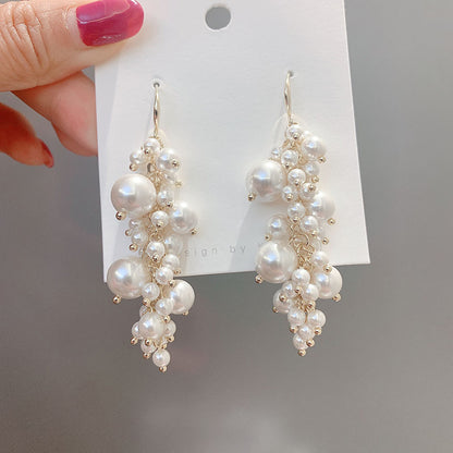 Elegant Vintage Style Geometric Artificial Pearl Alloy Tassel Plating Women's Drop Earrings