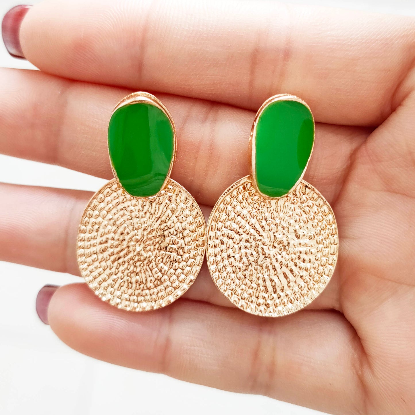 Vintage Style Simple Style Round Alloy Enamel Women's Drop Earrings