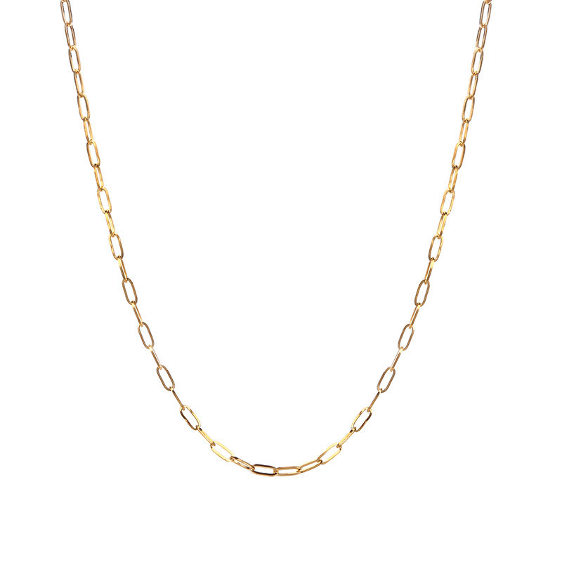 Simple Style Geometric Stainless Steel Plating Chain Necklace