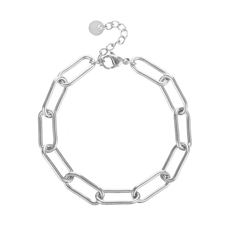 Simple Style Geometric Stainless Steel Plating Bracelets