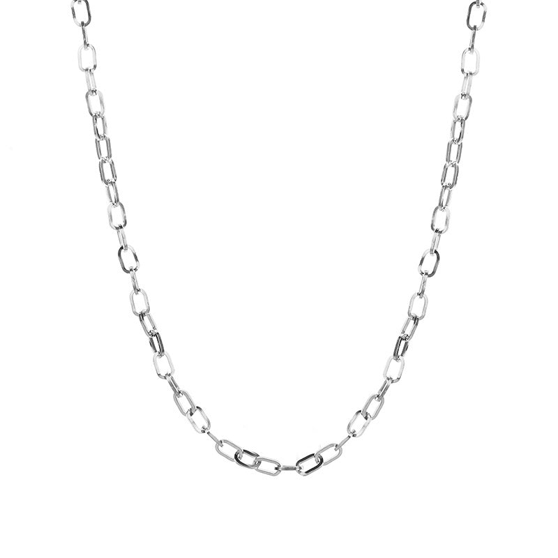 Simple Style Solid Color Stainless Steel Plating Chain Necklace