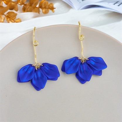 Sweet Petal Arylic Stoving Varnish Women's Drop Earrings