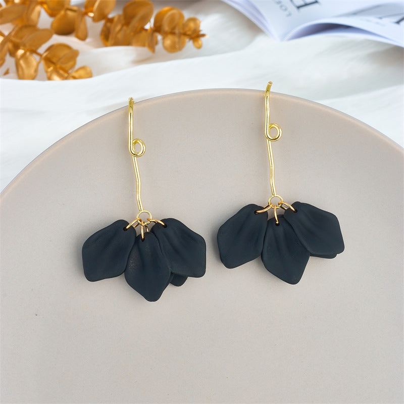 Sweet Petal Arylic Stoving Varnish Women's Drop Earrings