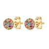 1 Pair Modern Style Shiny Ball Plating Inlay Copper Zircon Gold Plated Ear Studs