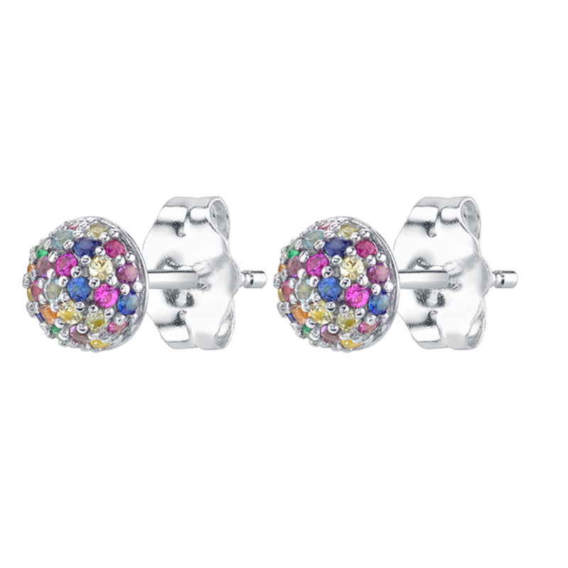 1 Pair Modern Style Shiny Ball Plating Inlay Copper Zircon Gold Plated Ear Studs