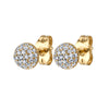 1 Pair Modern Style Shiny Ball Plating Inlay Copper Zircon Gold Plated Ear Studs