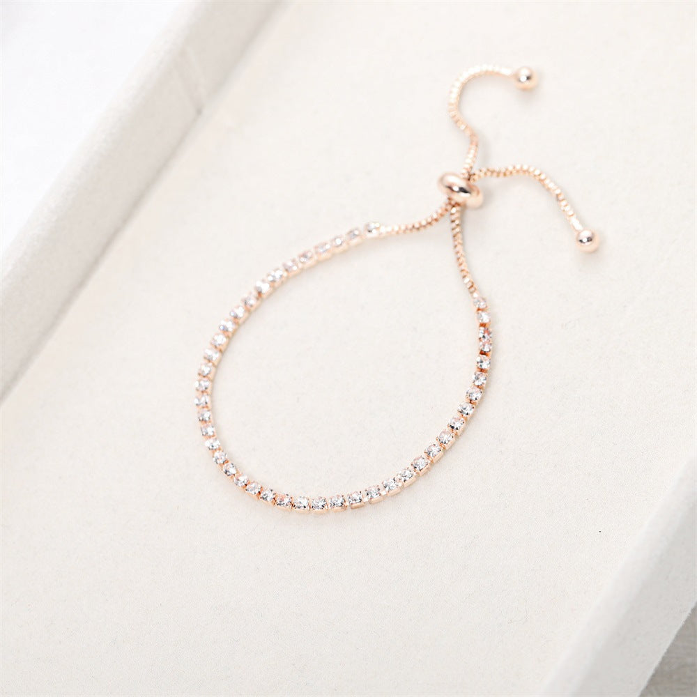 Fashion Geometric Alloy Plating Zircon Women'S Bracelets