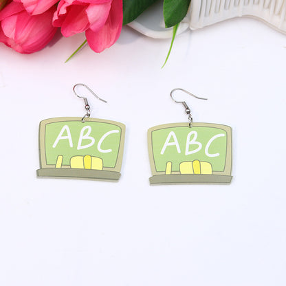 Cute Cartoon Arylic Printing Women's Earrings