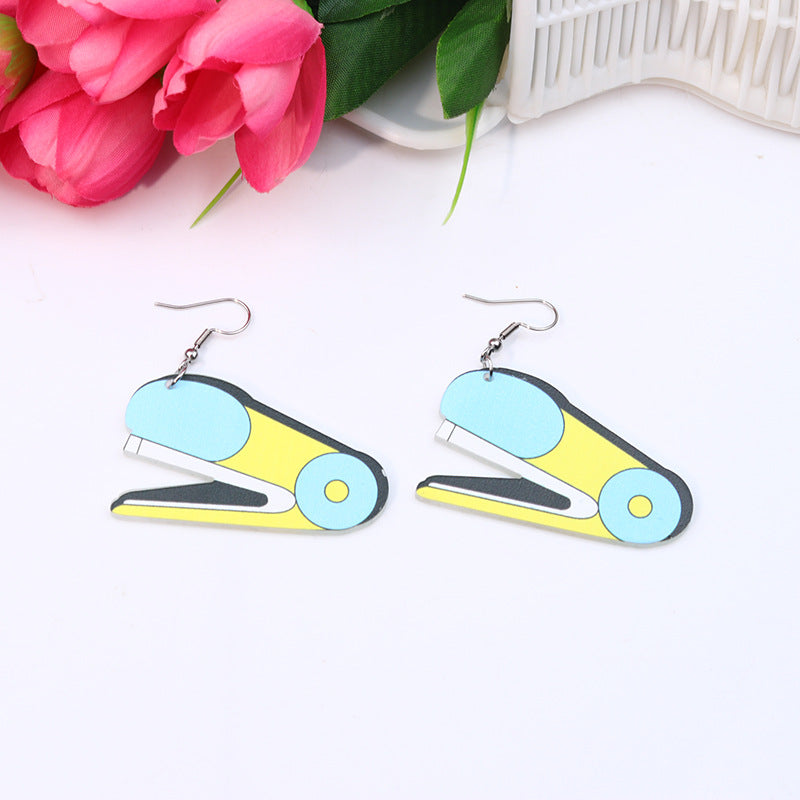 Cute Cartoon Arylic Printing Women's Earrings