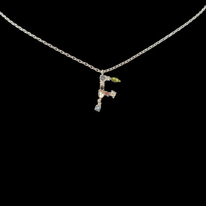 Simple Style Letter Copper Zircon Pendant Necklace In Bulk