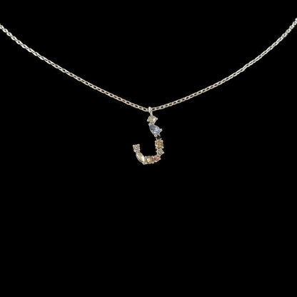 Simple Style Letter Copper Zircon Pendant Necklace In Bulk