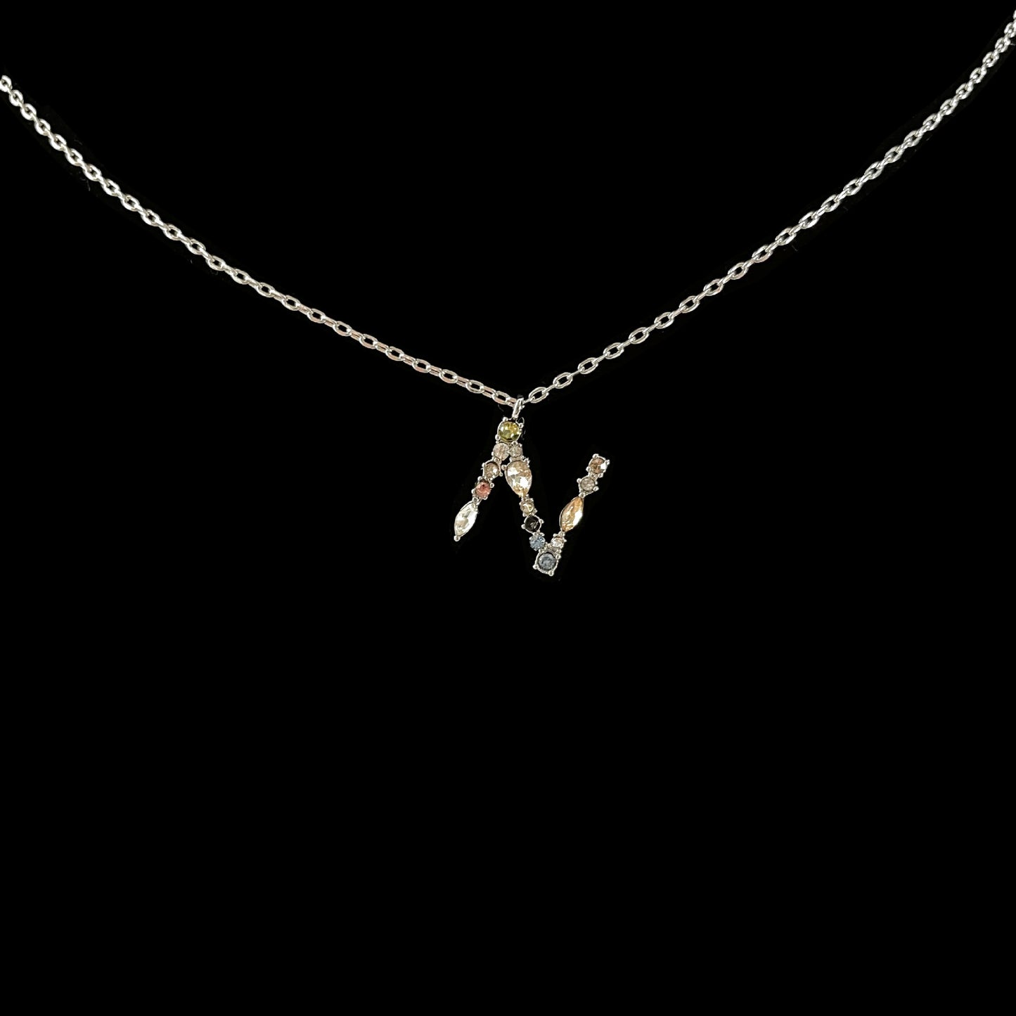 Simple Style Letter Copper Zircon Pendant Necklace In Bulk