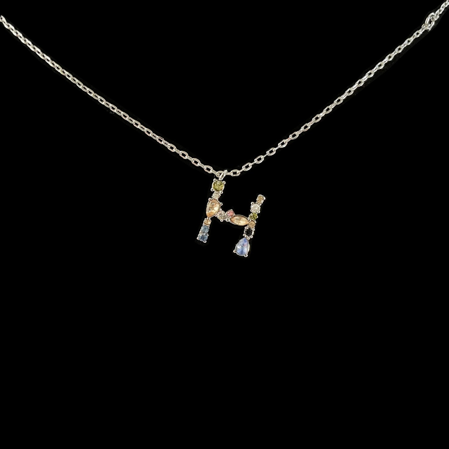 Simple Style Letter Copper Zircon Pendant Necklace In Bulk