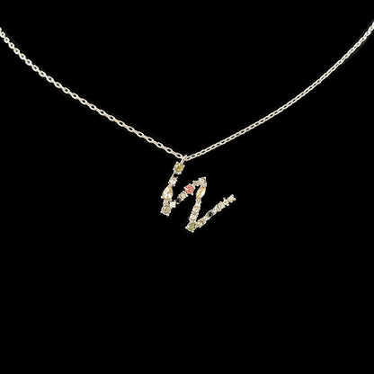 Simple Style Letter Copper Zircon Pendant Necklace In Bulk