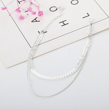 Wholesale Jewelry Ins Style Simple Style Solid Color Alloy Layered Necklaces