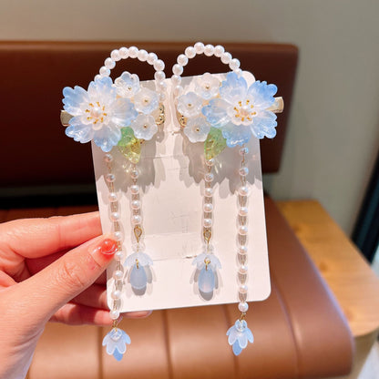 Children'S Retro Style Butterfly Tassel  Clip