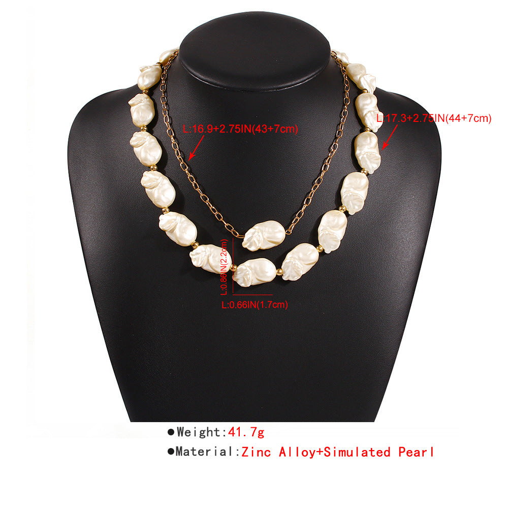Fashion Holiday Style Irregular Pearl Necklace Creative Wild Necklace Set Wholesale Gooddiy