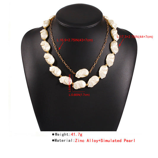 Fashion Holiday Style Irregular Pearl Necklace Creative Wild Necklace Set Wholesale Gooddiy