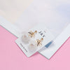 1 Pair Fashion Flower Alloy Plating Artificial Pearls Women's Drop Earrings