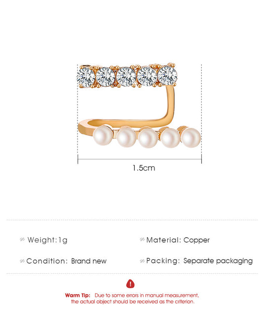 New  Simple Fashion Ear Clips Temperament Diamond Single  Alloy  Ear Clips  Gooddiy Wholesale