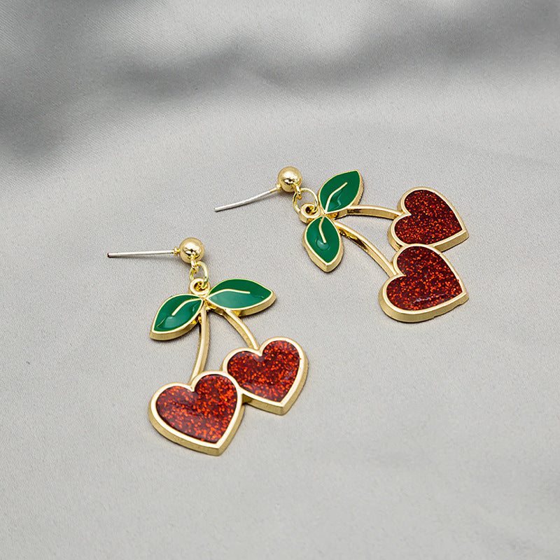 Simple Style Commute Korean Style Fruit Alloy Enamel Women's Drop Earrings