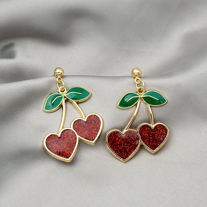 Simple Style Commute Korean Style Fruit Alloy Enamel Women's Drop Earrings