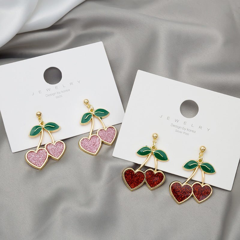 Simple Style Commute Korean Style Fruit Alloy Enamel Women's Drop Earrings