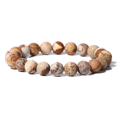 Retro Geometric Natural Stone Beaded Bracelets