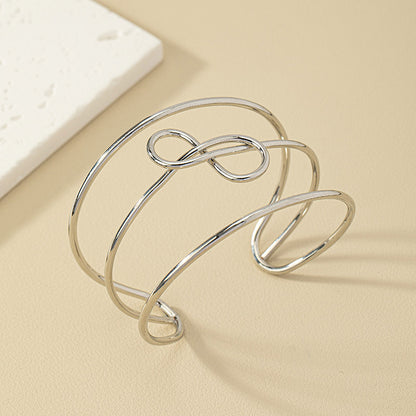 Ins Style Artistic Infinity Lines Alloy Wholesale Bangle