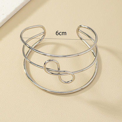 Ins Style Artistic Infinity Lines Alloy Wholesale Bangle