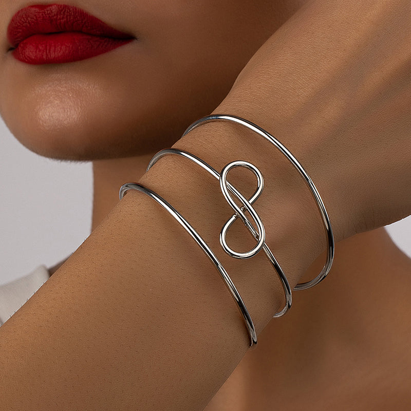 Ins Style Artistic Infinity Lines Alloy Wholesale Bangle