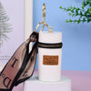 Lady Solid Color Pvc Pu Leather Alloy Women'S Bag Pendant Keychain