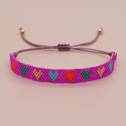 Retro Heart Shape Seed Bead Wholesale Wristband