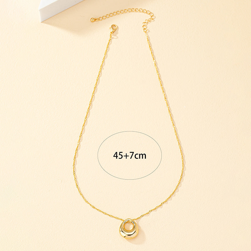 Elegant Geometric Alloy Plating Women's Pendant Necklace