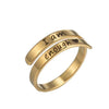 Simple Style Commute Letter Stainless Steel Polishing Plating Gold Plated Open Ring