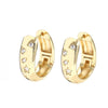 1 Pair Simple Style Geometric Copper Inlay Zircon 18k Gold Plated Earrings