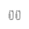 1 Pair Simple Style Commute U Shape Brass Plating Inlay Zircon 18k Gold Plated Earrings