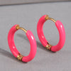 1 Pair Simple Style Round Stainless Steel Hoop Earrings