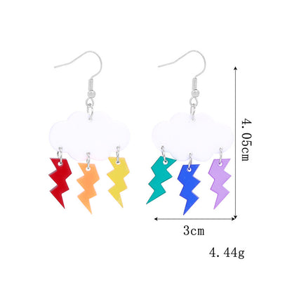 Novelty Geometric Color Block Heart Shape Alloy Enamel Women's Drop Earrings