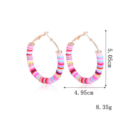 Novelty Geometric Color Block Heart Shape Alloy Enamel Women's Drop Earrings